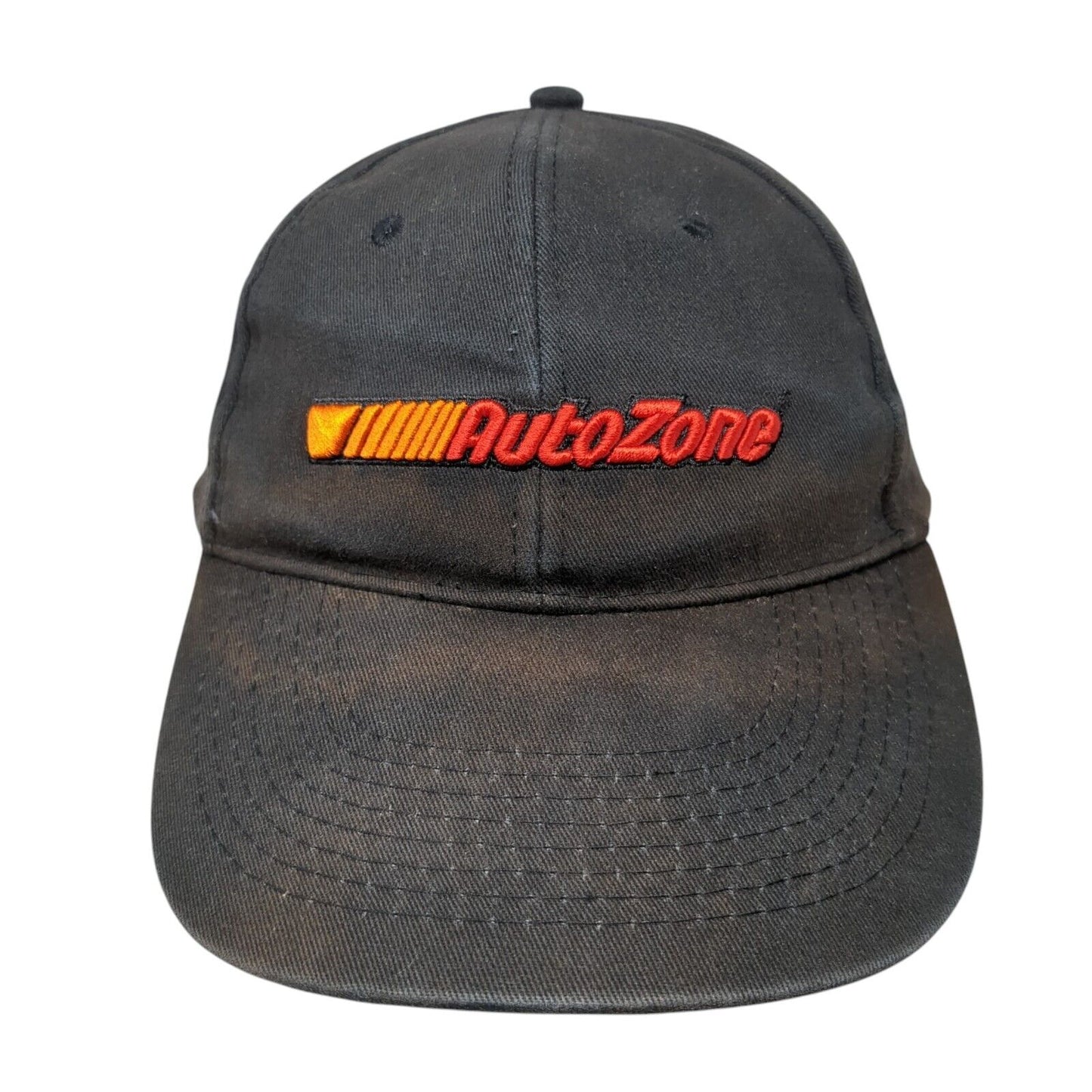 AutoZone Strapback Hat Black One Size Adjustable Embroidered Vented Holes