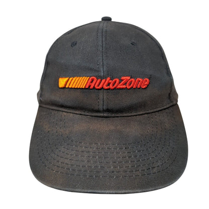 AutoZone Strapback Hat Black One Size Adjustable Embroidered Vented Holes