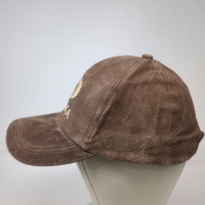 Dutch Harbor Gear Baseball Cap Brown One Size Suede Slideback Alaska State Hat