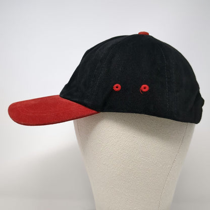 Spencer's Baseball Cap Black Red One Size Suede Brim Slideback Gift Shop Hat