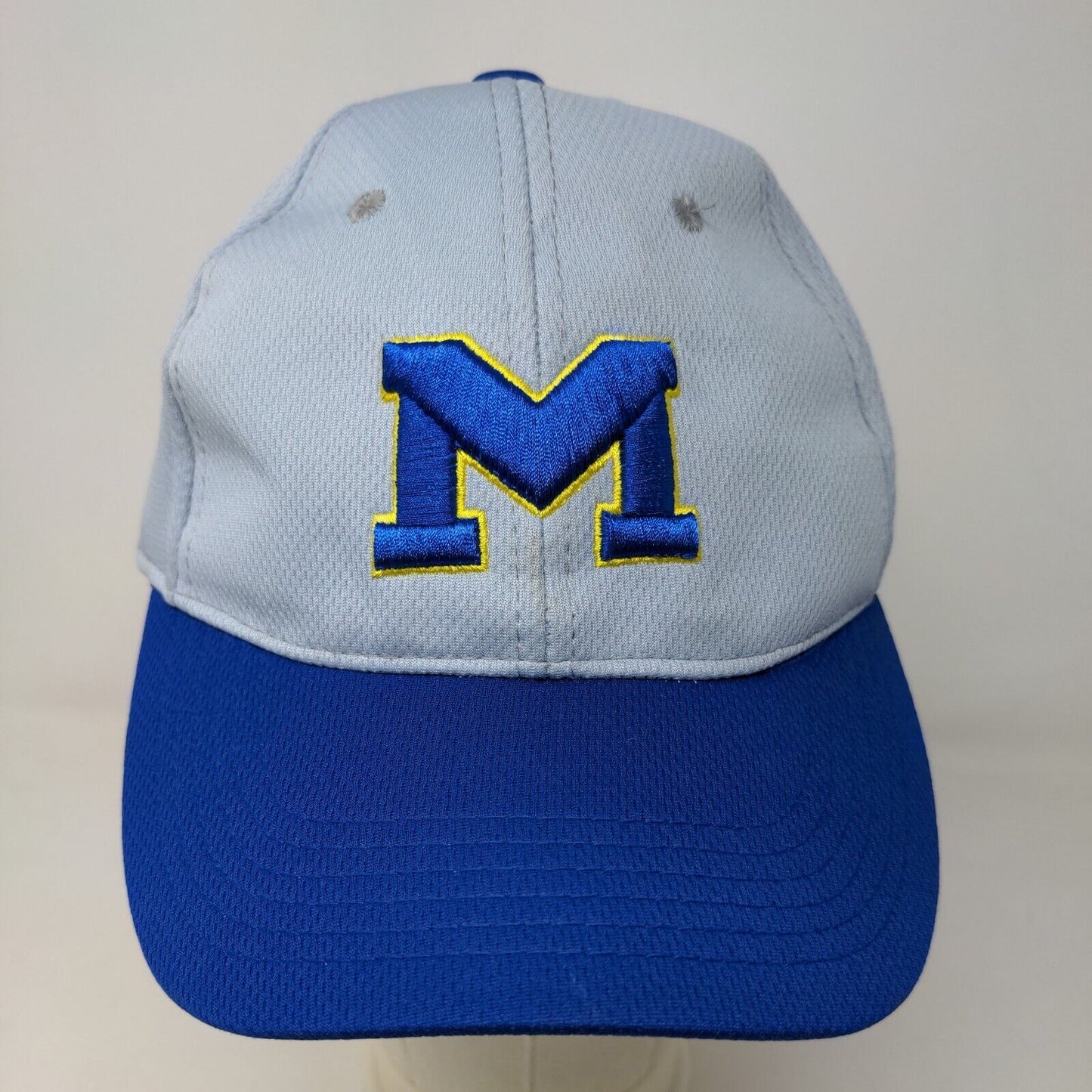 Martin Men's Strapback Hat Gray Blue Embroidered Manchester Little League Logo