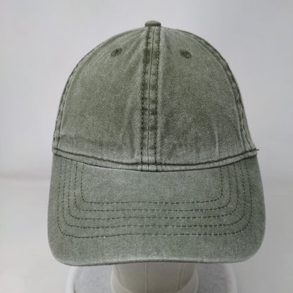 Unbranded Slideback Hat Green One Size Adjustable Vented Holes Blank Cotton
