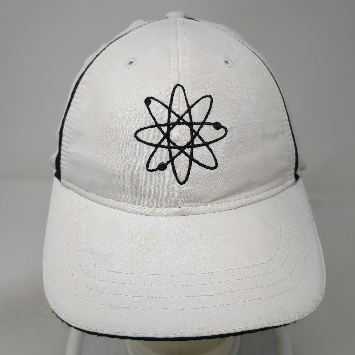 Cap America Baseball Cap White One Size Atomic Symbol UniTech US Nuclear Hat