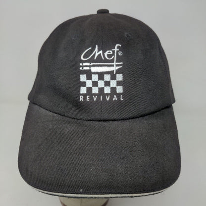 Chef Revival Men's Slideback Hat Black Adjustable Embroidered Logo