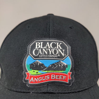 Black Canyon Angus Beef Men's Slideback Hat Black OSFA Embroidered Logo Cotton