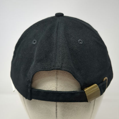 Work Out World WOW Gym Baseball Cap Black One Size Cotton Logo Hat Slideback