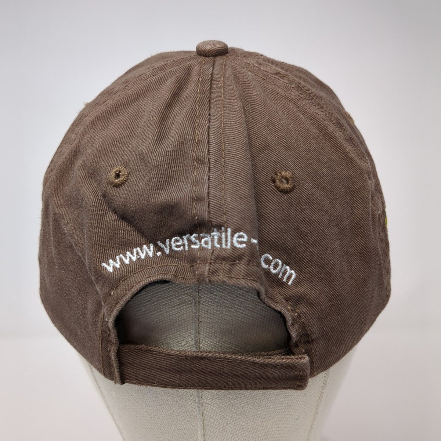 The Versatile Hot Iron Event Strapback Hat Brown OS Adjustable Embroidered
