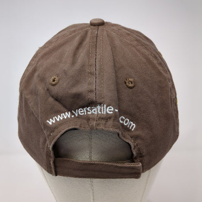 The Versatile Hot Iron Event Strapback Hat Brown OS Adjustable Embroidered