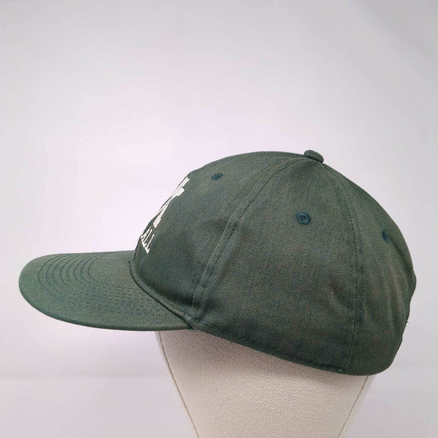 MV Football Strapback Hat Green OSFM Adjustable Embroidered Alleson