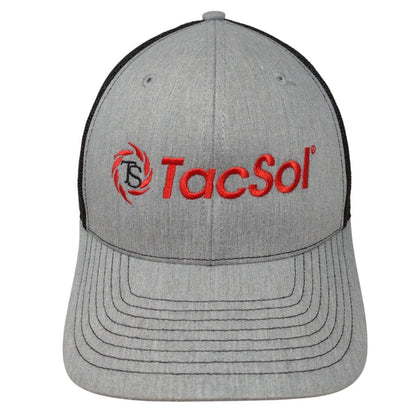 TacSol Snapback Trucker Hat Gray OSFA Mesh Back Colorblock Richardson
