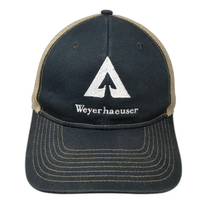 Port Authority Trucker Hat Black One Size Weyerhaeuser Logo Mesh Snapback