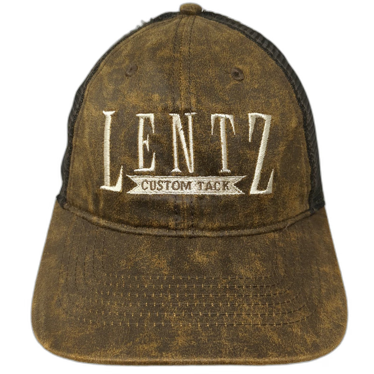 Port Authority Baseball Cap Brown One Size Lentz Custom Tack Mesh Strapback Hat