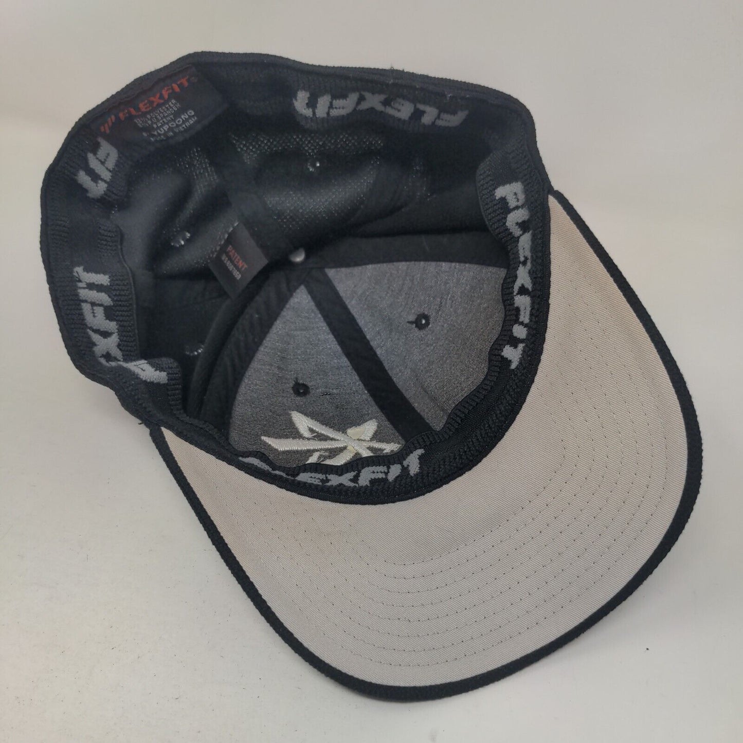 IBM Fitted Hat Black One Size Embroidered Logo Flexfit Yupoong