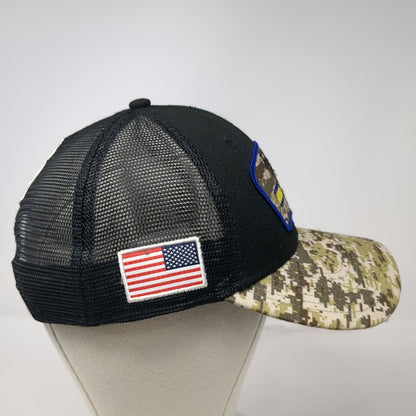 New Era Los Angeles Rams NFL Trucker Hat Green Digital Camo One Size Mesh Flag