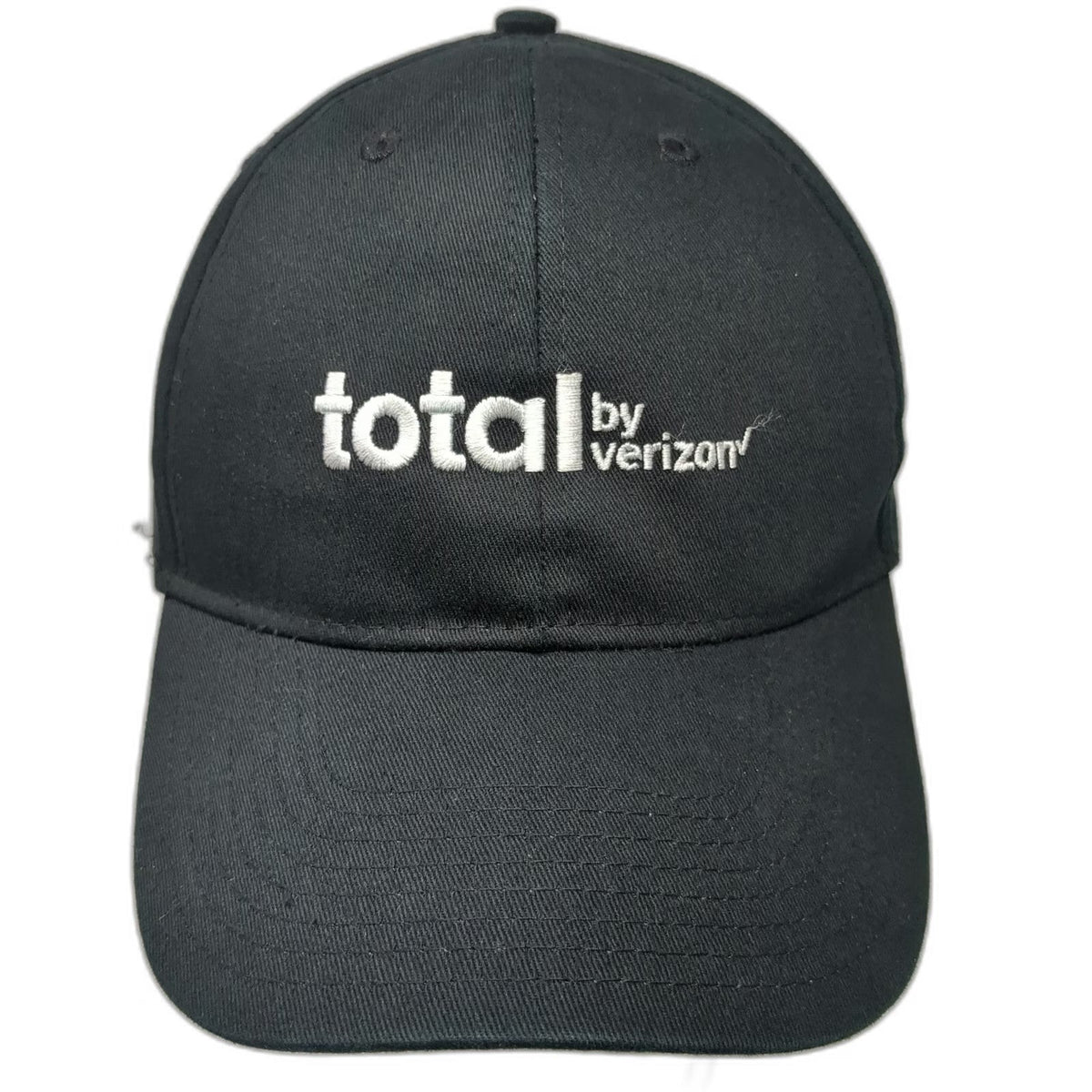 Hit Total By Verizon Black One Size Baseball Cap Hat Strapback Cotton Logo
