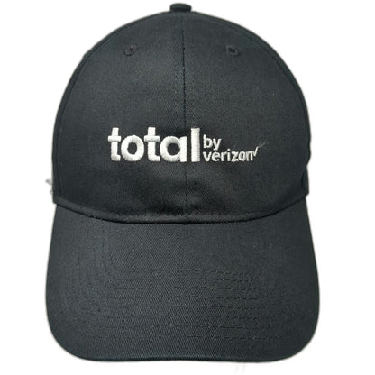 Hit Total By Verizon Black One Size Baseball Cap Hat Strapback Cotton Logo