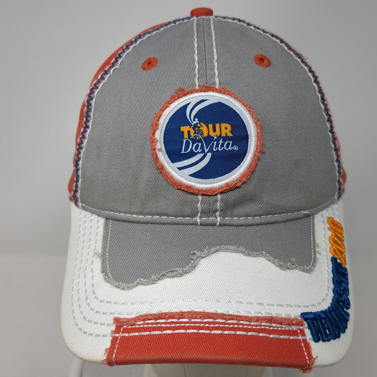 Cap America Baseball Cap Orange Gray One Size Tour DaVita Tennessee 2016 Hat