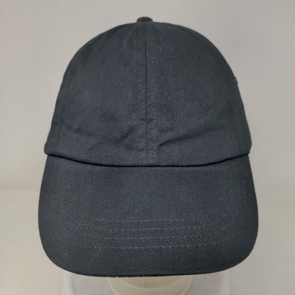 Anvil Slideback Hat Black One Size Adjustable Vented Holes 6 Panel Blank