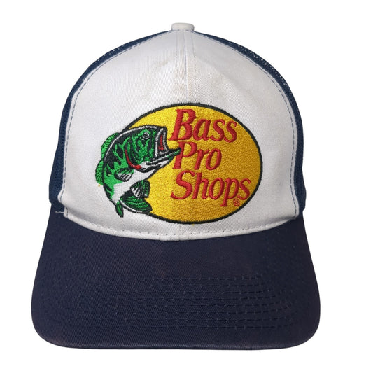 Bass Pro Shops Snapback Trucker Hat Blue One Size Gone Fishing Outdoor