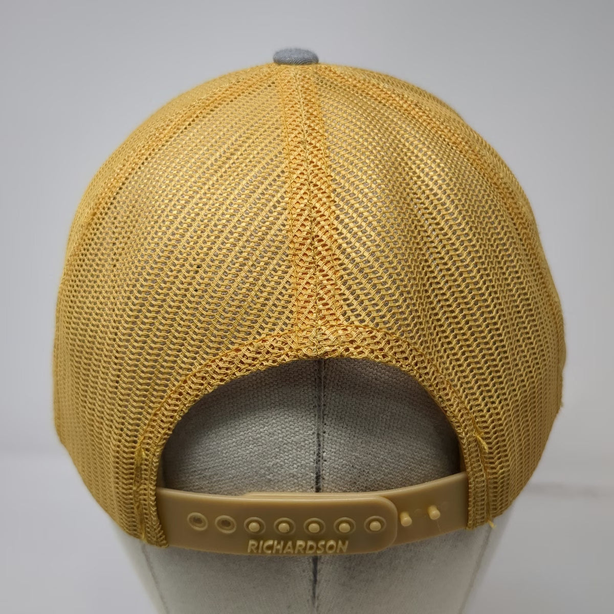 Richardson Trucker Hat Blue Gold One Size Melton Truck Lines Mesh Snapback