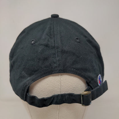 Champion Slideback Hat Black OSFA Adjustable Embroidered 6 Panel Cotton