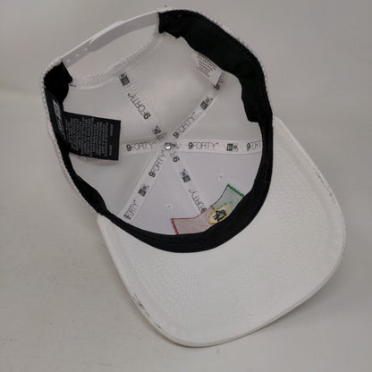 New Era Snapback Hat White OSFM Embroidered Mesh Adjustable 9Forty