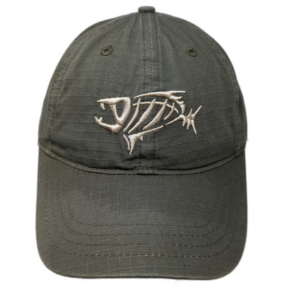 G-Loomis Baseball Cap Green One Size Skeleton Fish Logo Hat Strapback Cotton