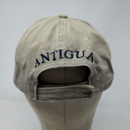 Antigua Men's Strapback Hat Beige Size 58CM Embroidered Beach Palm Tree Logo