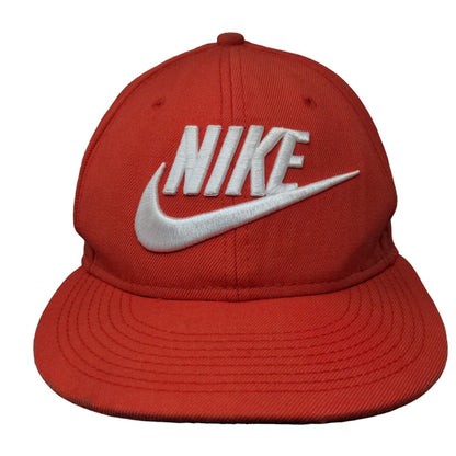 Nike Snapback Hat Red OSFM Adjustable Embroidered Swoosh Logo Vented Holes