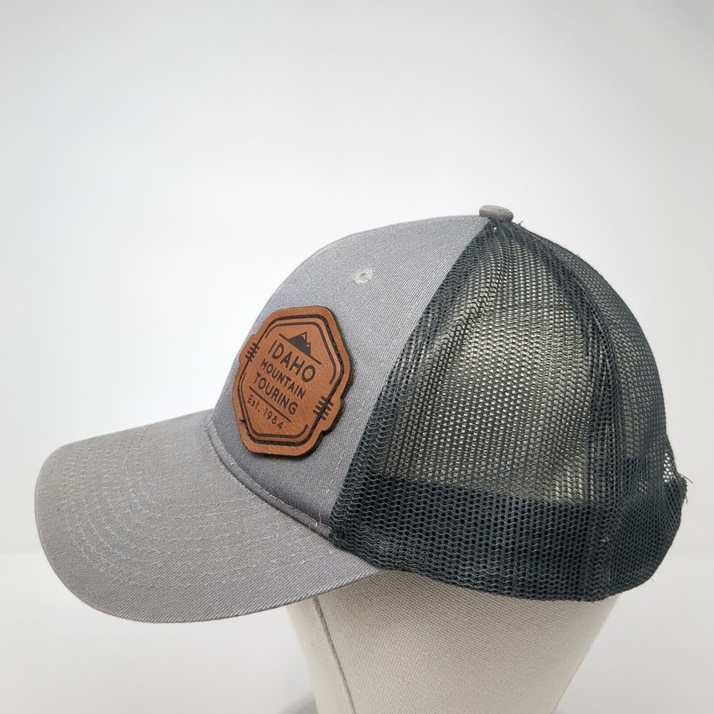 Idaho Mountain Touring Patch Snapback Trucker Hat Gray One Size Outdoor