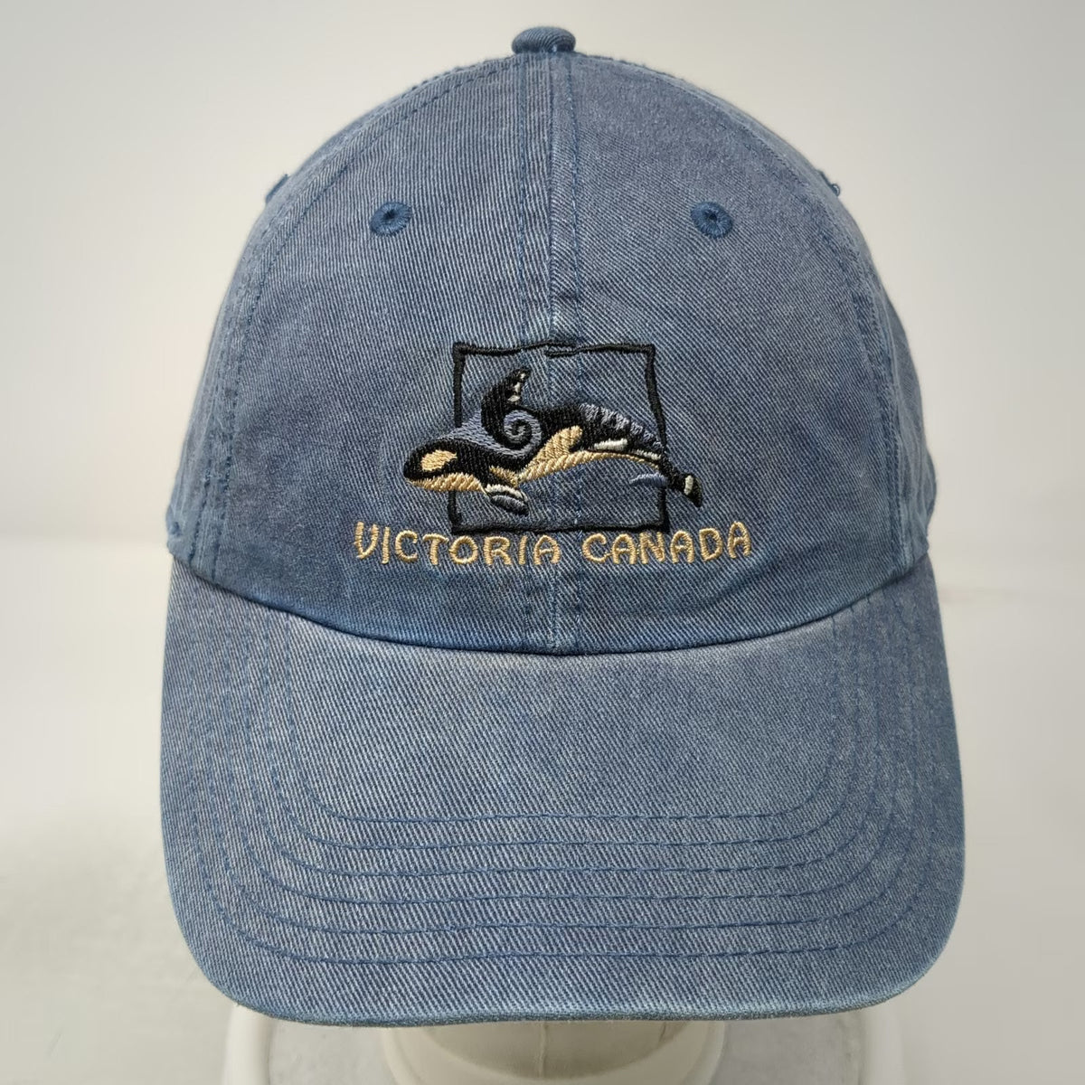 Canadian Original Baseball Cap Blue One Size Orca Whale Victoria Canada Hat