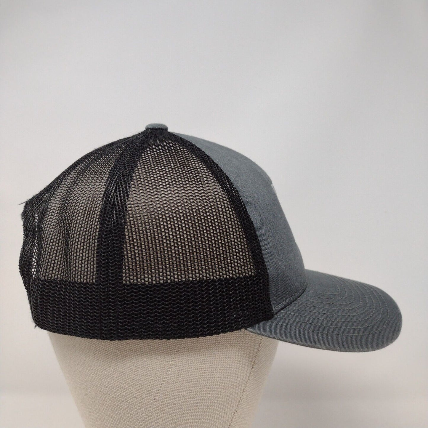 EB Snapback Mesh Back Trucker Hat Gray OSFA Embroidered Pacific Headwear