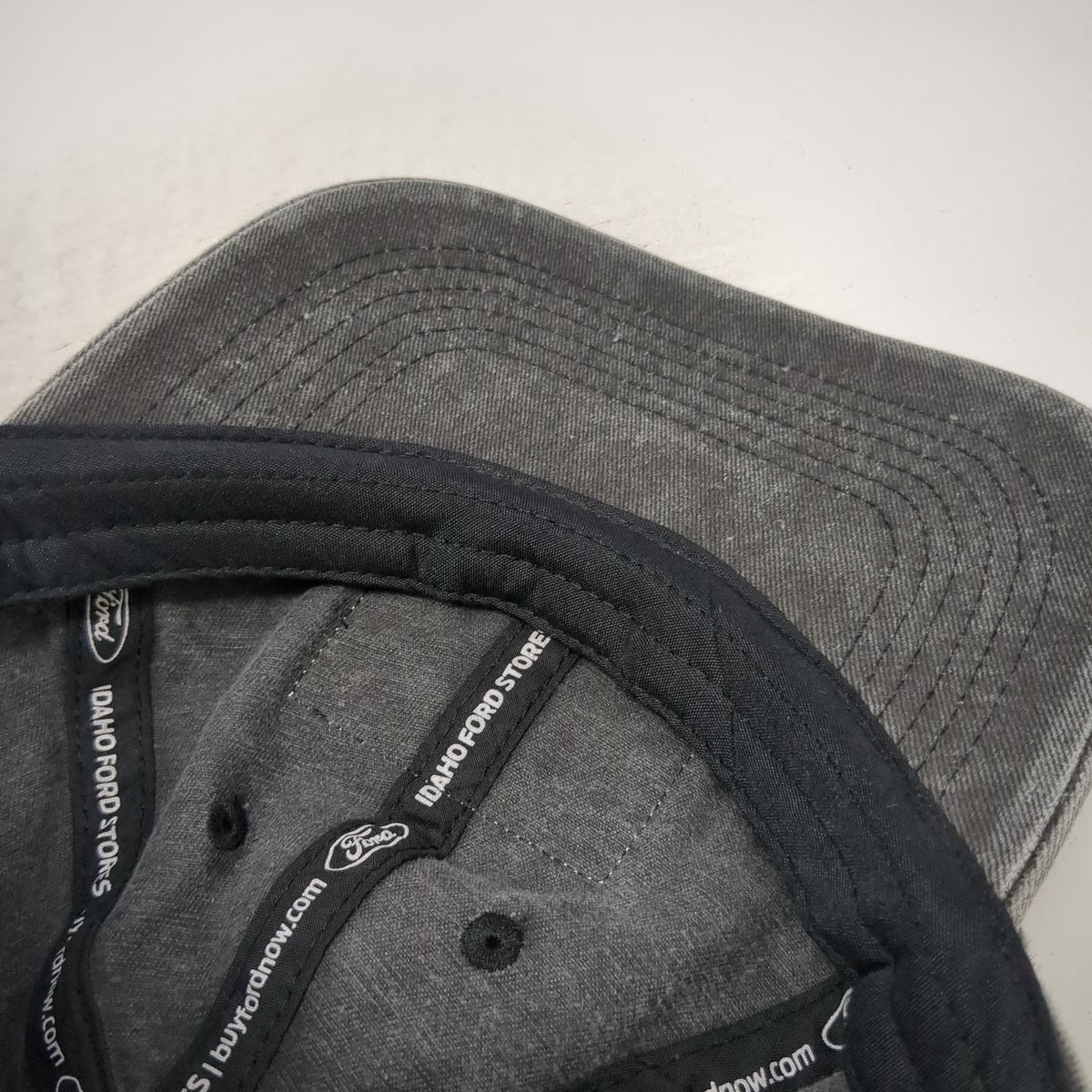 Ford Snapback Hat Gray One Size American Flag Built Tough Patch Washed Cotton