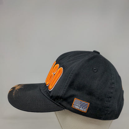 Chicago Snapback Hat Black OSFA Adjustable Embroidered 6 Panel Top Level
