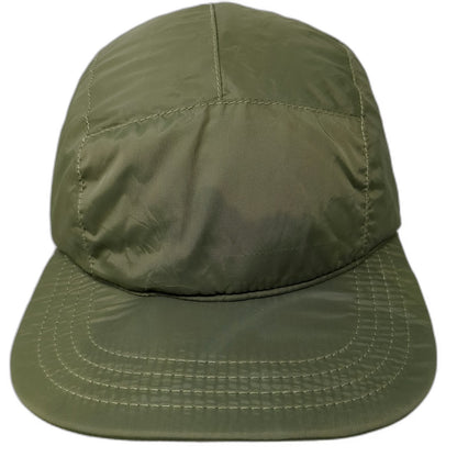 Topo Designs 5 Panel Green Hat One Size Ear Flaps Nylon Padded Winter Cap