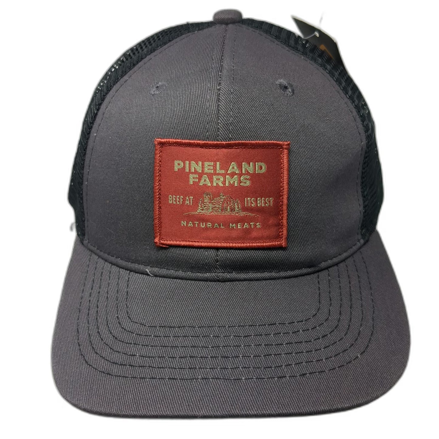 NISSI CAPS Gray Black One Size Trucker Hat Pineland Farms Beef Natural Meats