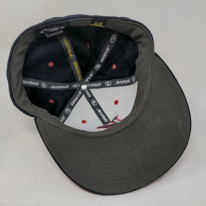 K Initial Fitted Hat Multicolor Size 6 7/8 Embroidered Colorblock Richardson