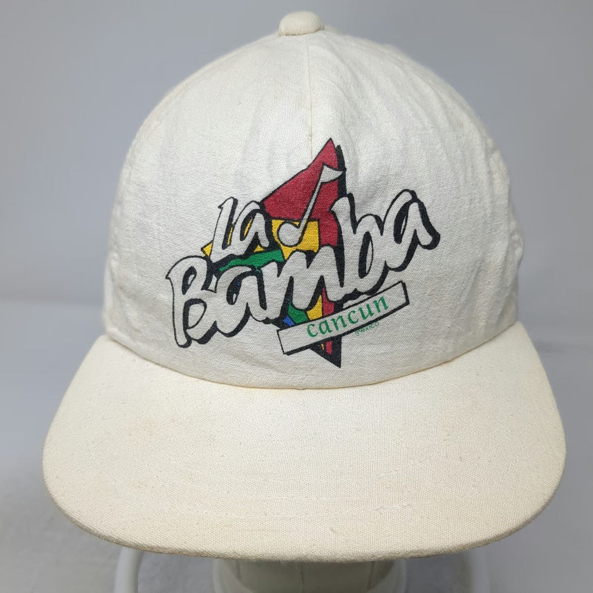5 Panel Hat Beige One Size Cancun La Bamba Golf Snapback Cotton Mexico Cap
