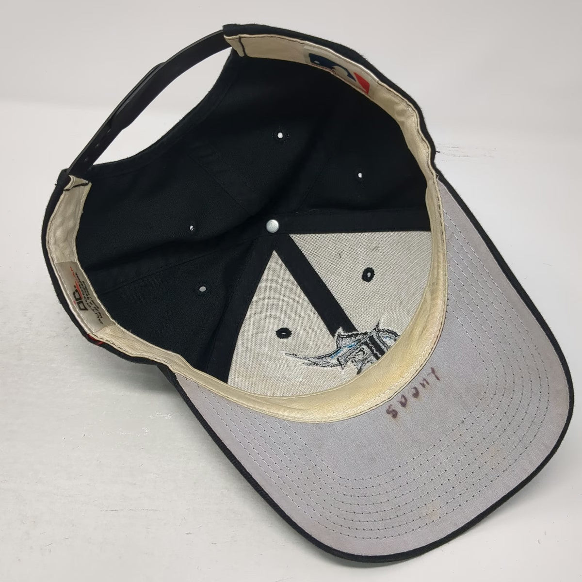 Florida Marlins MLB Outdoor Cap Snapback Black M Hat Gray Undervisor Embroidered