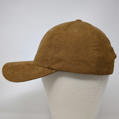 Brown Baseball Cap One Size Corduroy Adjustable Slideback 6-Panel Blank Hat