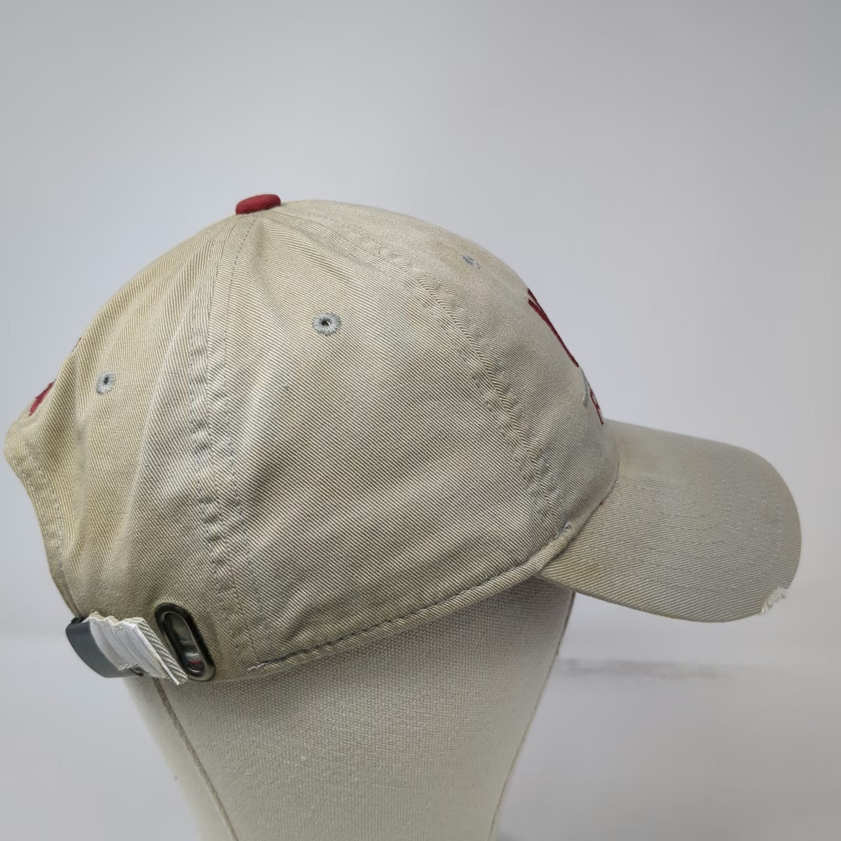 Nike Washington State Cougars NCAA Football Baseball Cap Beige One Size Hat Red