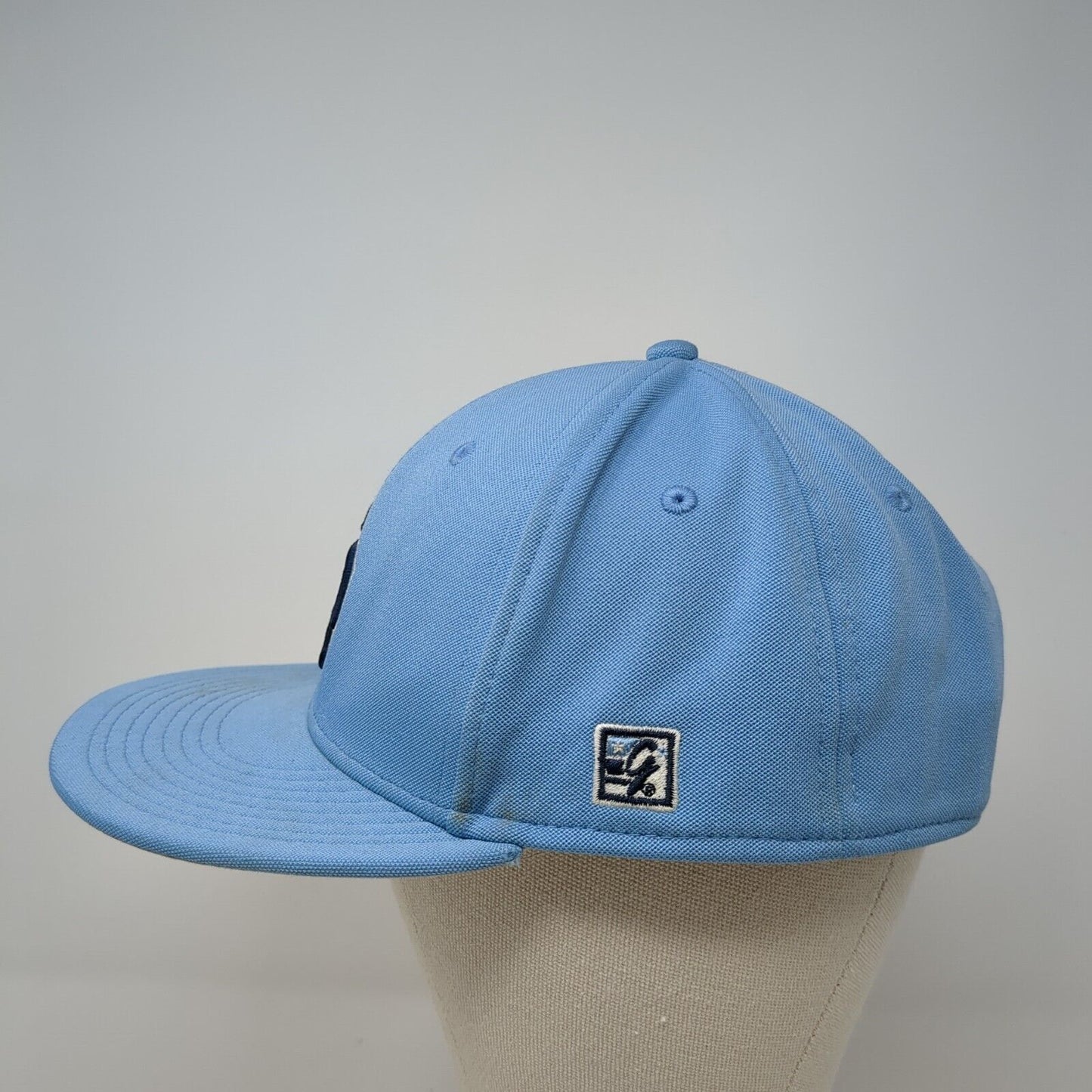 The Game Pro Fitted Hat Blue Medium Embroidered Letters Gametek 6 Panel