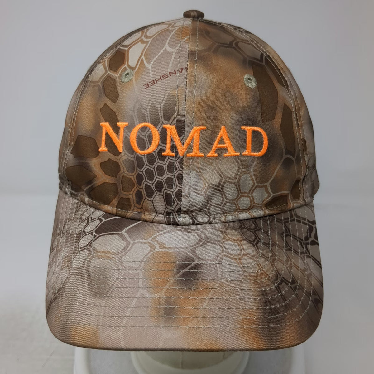 Nomad Snapback Brown Orange One Size Kryptek Camo Banshee Hunting Logo Hat