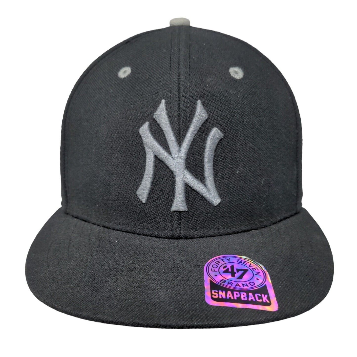 New York Yankees Snapback Hat Black OS Embroidered Logo '47 Brand MLB