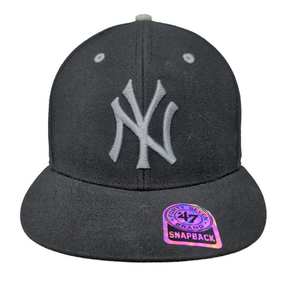 New York Yankees Snapback Hat Black OS Embroidered Logo '47 Brand MLB