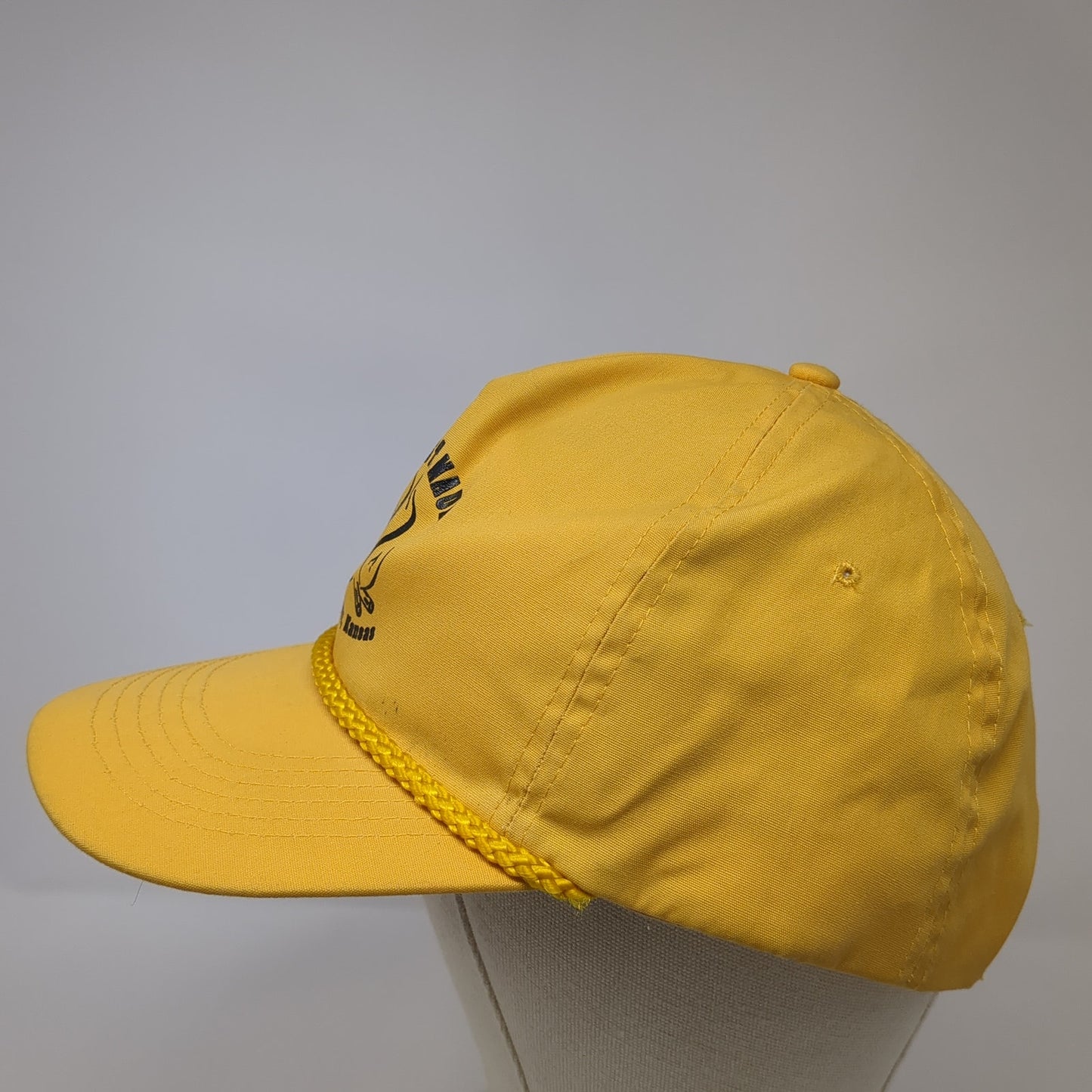 Cap St. Maur Snapback Hat Yellow One Size Adjustable 6 Panel Rope KC Caps