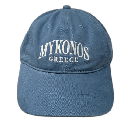 Abercrombie & Fitch Baseball Cap Blue One Size Mykonos Greece Hat Slideback