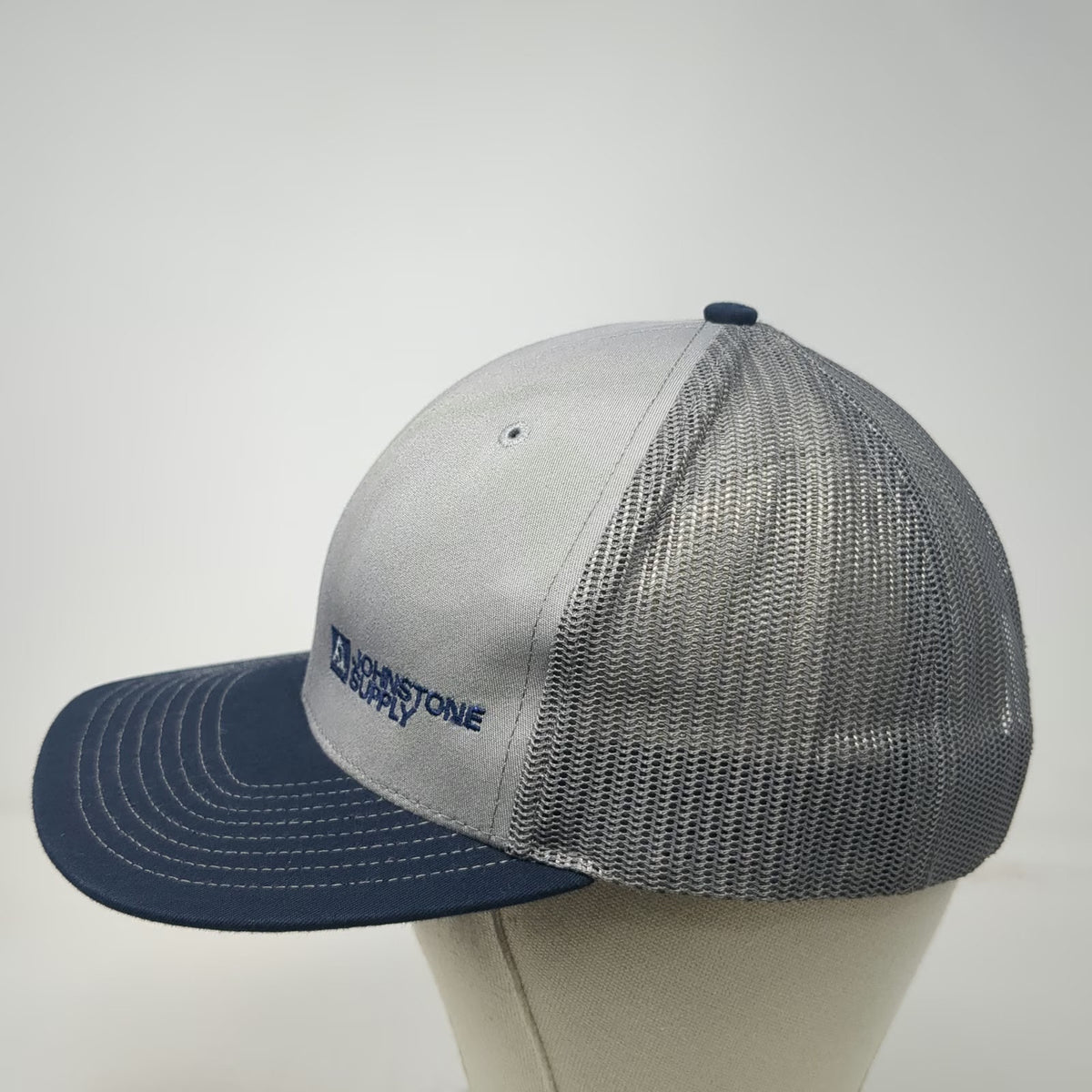 Richardson Trucker Hat Gray One Size Johnstone Supply Mesh Snapback Hat