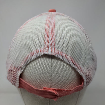 Ron Jon Surf Shop Strapback Mesh Back Trucker Hat Pink OSFA Embroidered