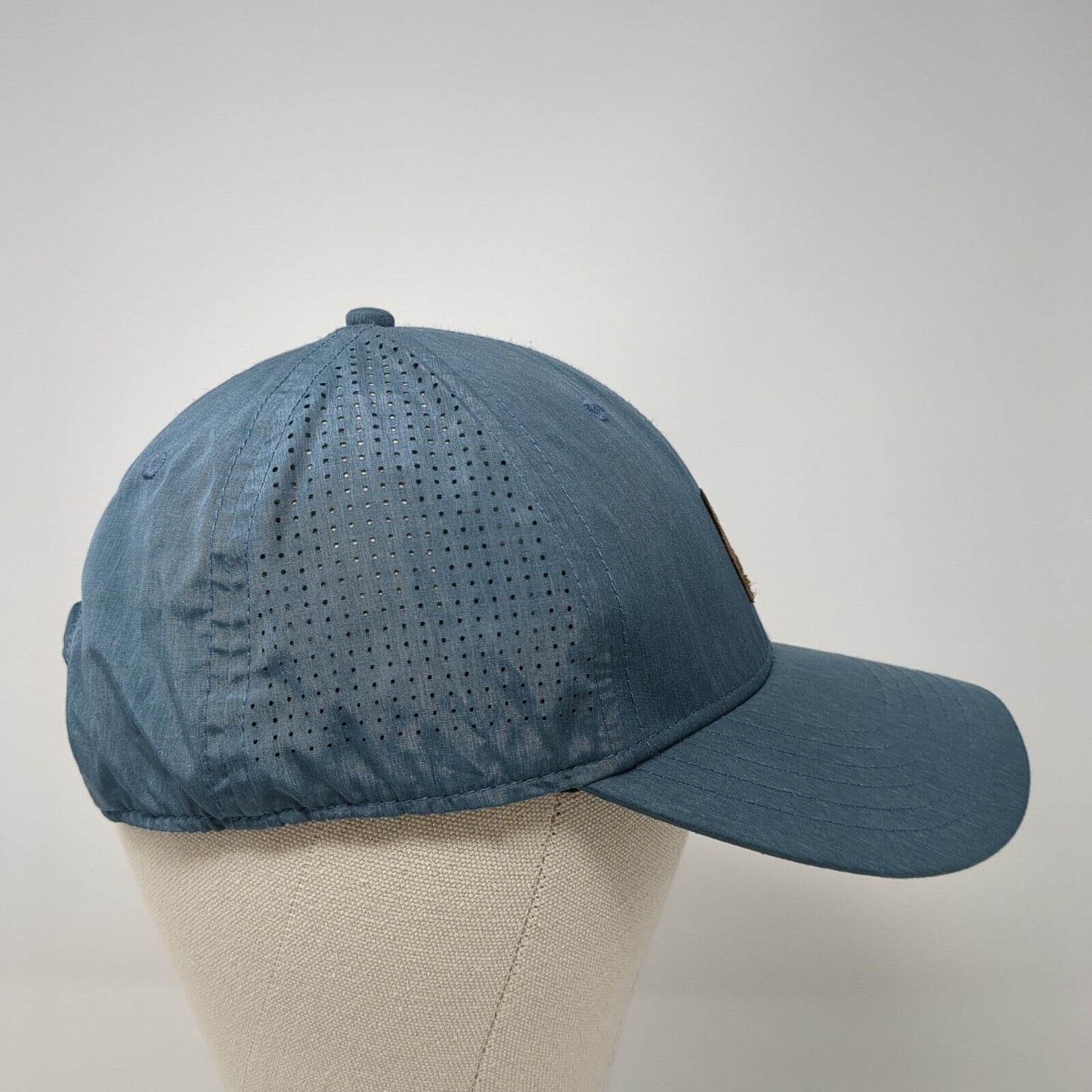 John Deere Strapback Hat Blue One Size Adjustable Laser Cut Perforated